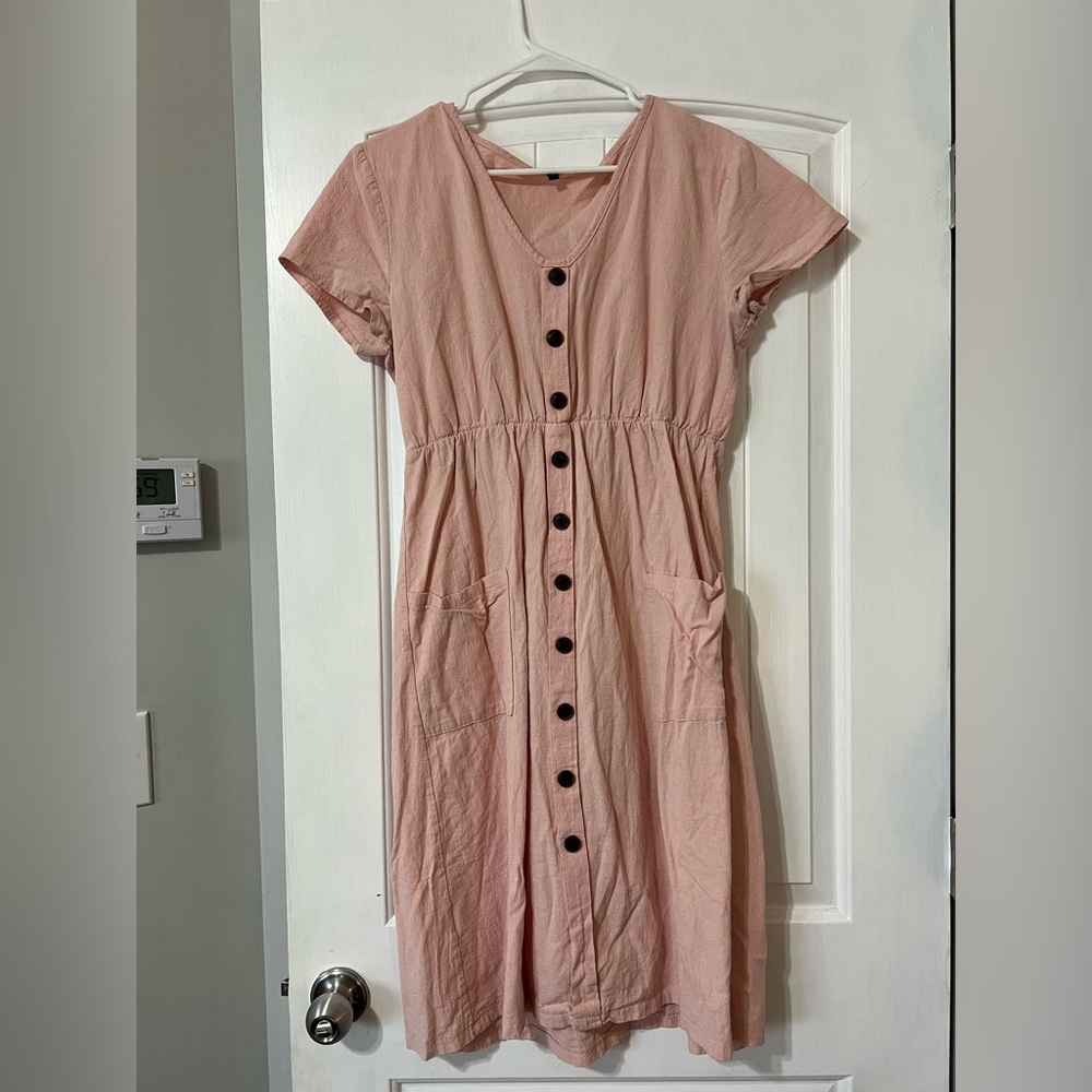 Button down boutique dress with pockets